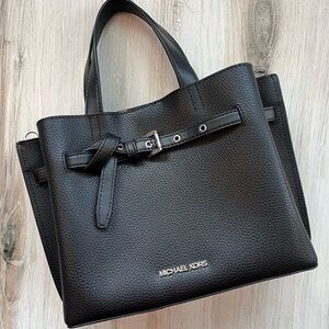 Michael Kors Black Pebbled Leather Tote